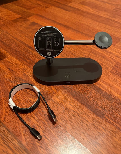 Support de charge sans fil blanc compatible Apple